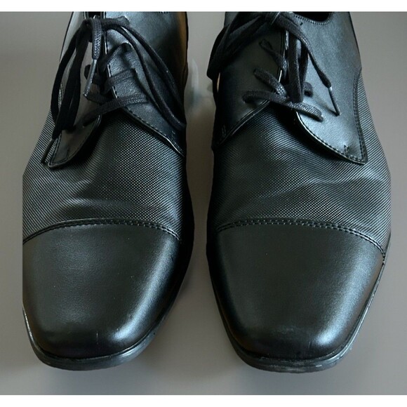 Calvin Klein Bachman Black Diamond Embossed Oxford Dress Shoe Size 13 - Picture 6 of 8
